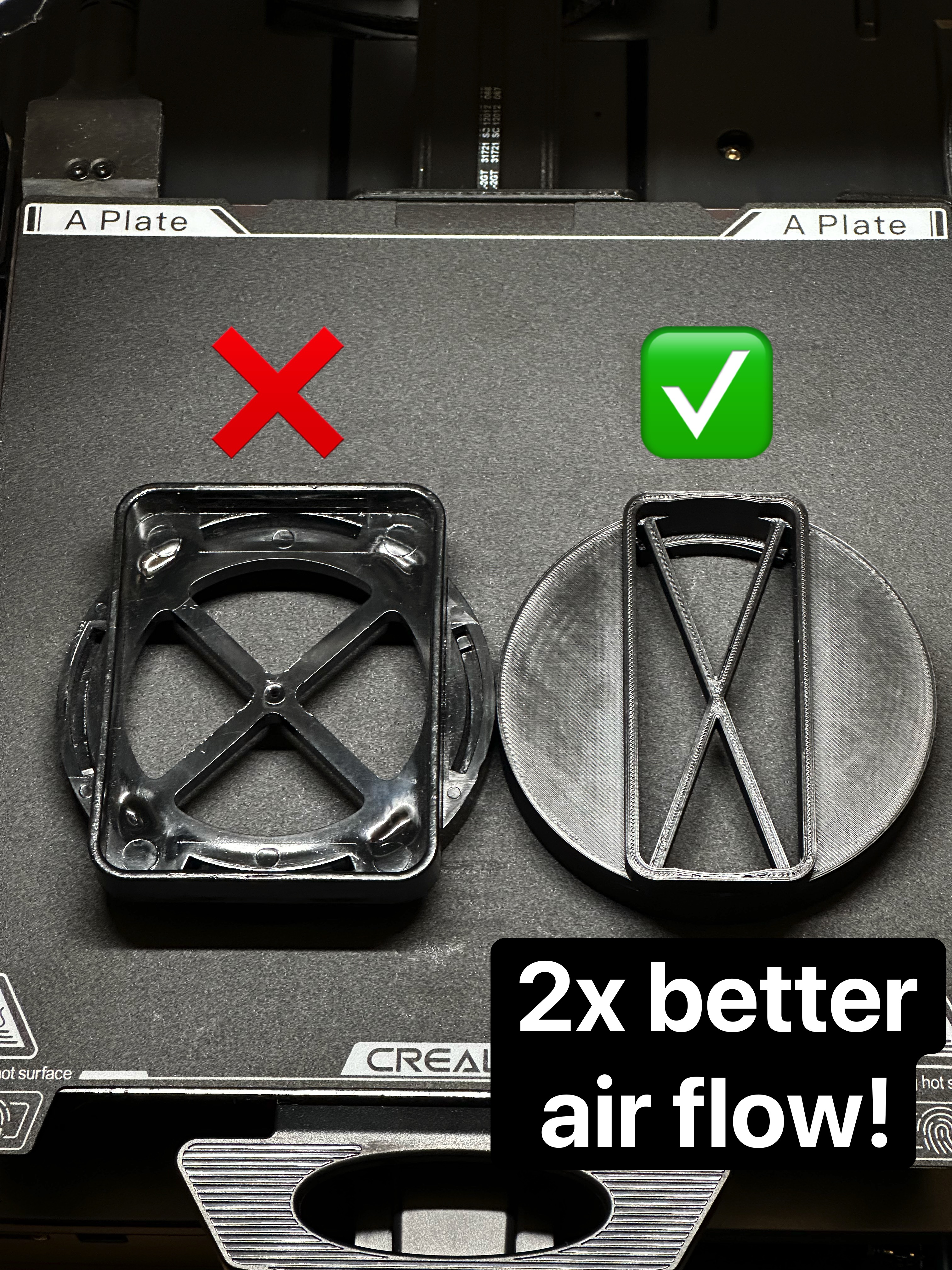 Custom 3D-printed Noggle vent adapter